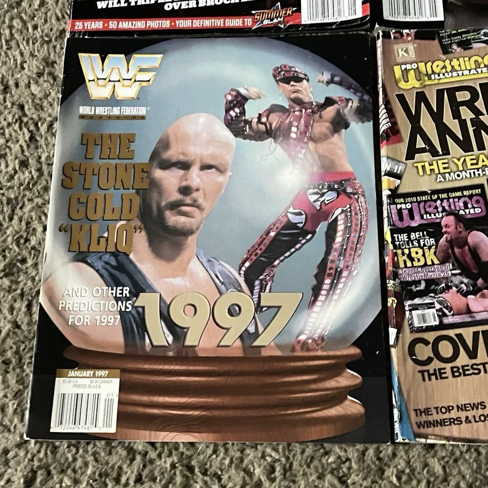 Wrestling Magazine Lot 4 WWE WWF 1997 2007 2011 2012 Stone Cold Triple H